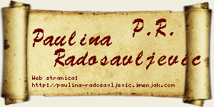 Paulina Radosavljević vizit kartica